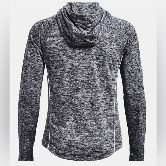 Under Armour medium UA Velocity Wordmark Hoodie heathered Gray sweatshirt EUC - Picture 4 of 12